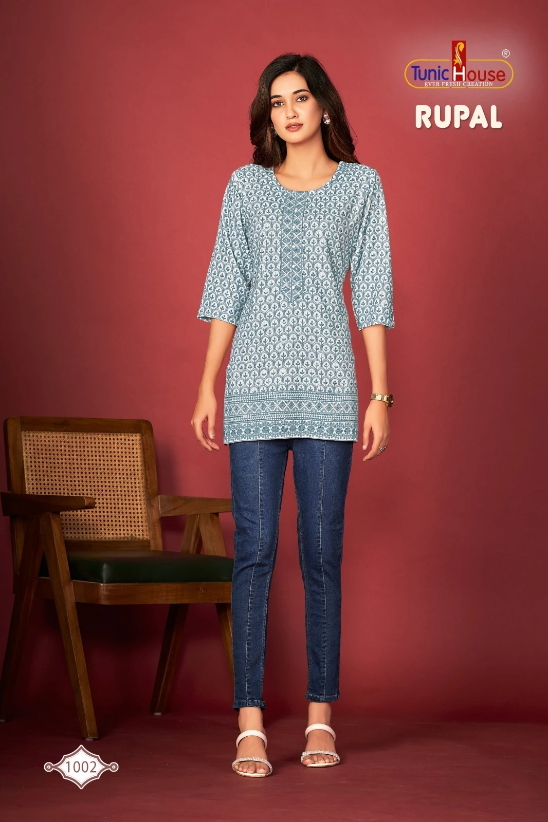 Tunic House Rupal Chikankari Viscous Rayon Wholesale Short Top Catalog — Wholesale Kurtis, MPA wholesale from Surat - Gallery Image 6